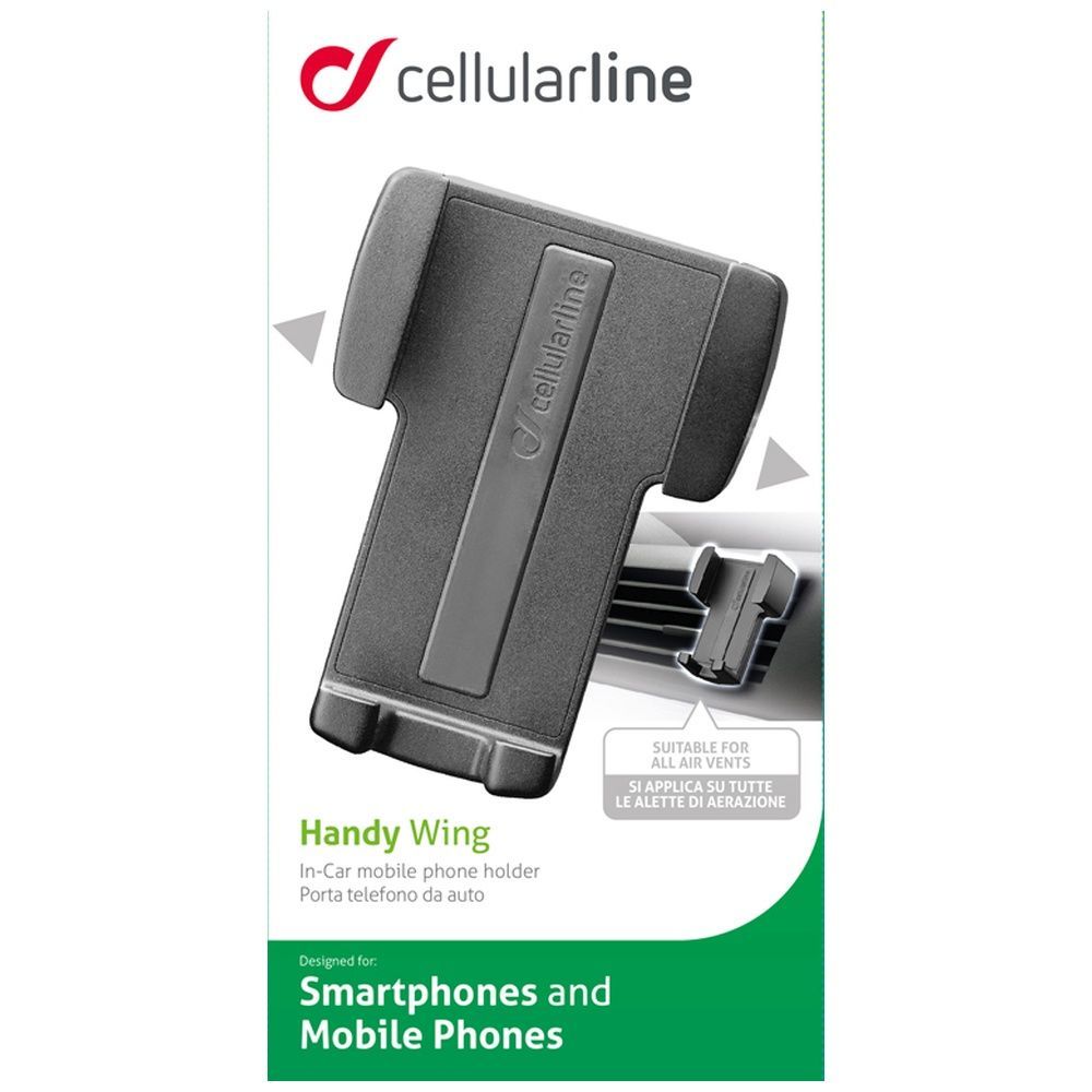 Cellularline Universal ventilation holder Handy Wing, black