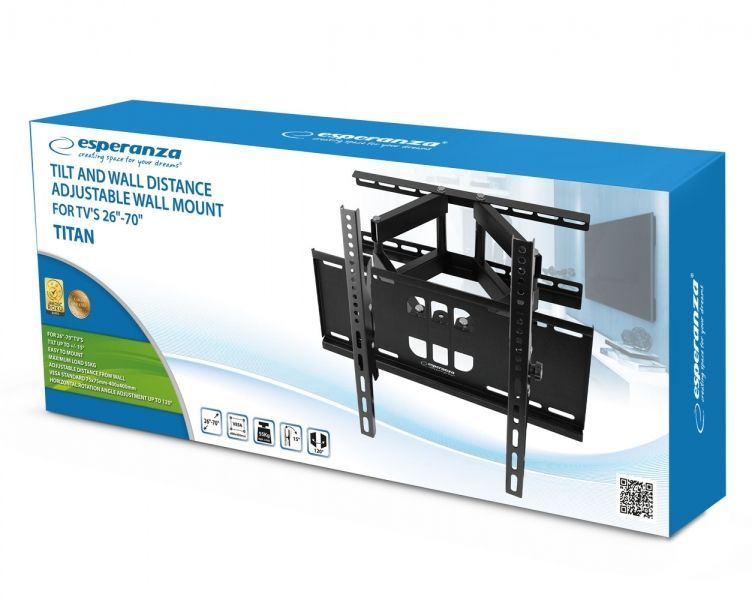 Esperanza ERW012 Titan TV Wall Mount 26"-70" Black Esperanza ERW012 Titan TV Wall Mount 26"-70" Black
