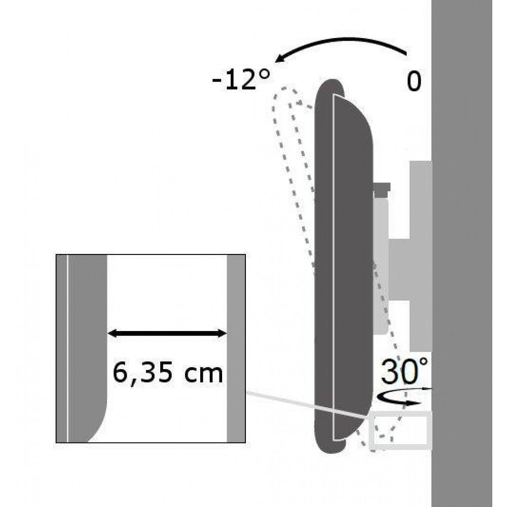 TECHLY 19"-37" Wall Bracket for LED LCD TV Tilt 1 Swivel Black