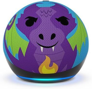 Amazon Echo Dot 5 Smart Speaker with Alexa Dragon Design