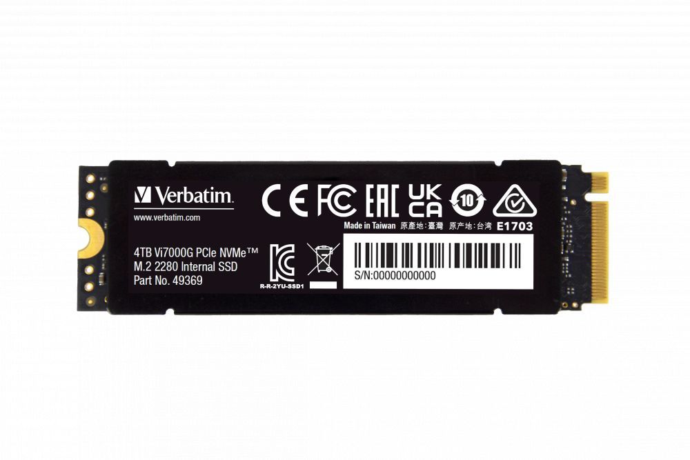 Verbatim 4TB M.2 2280 NVMe Vi7000 Verbatim 4TB M.2 2280 NVMe Vi7000