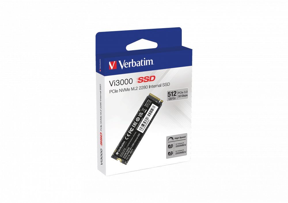 Verbatim 512GB M.2 2280 NVMe Vi3000 Verbatim 512GB M.2 2280 NVMe Vi3000