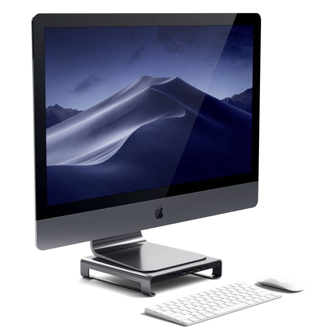 Satechi Aluminum Monitor Stand Hub for iMac Space Grey