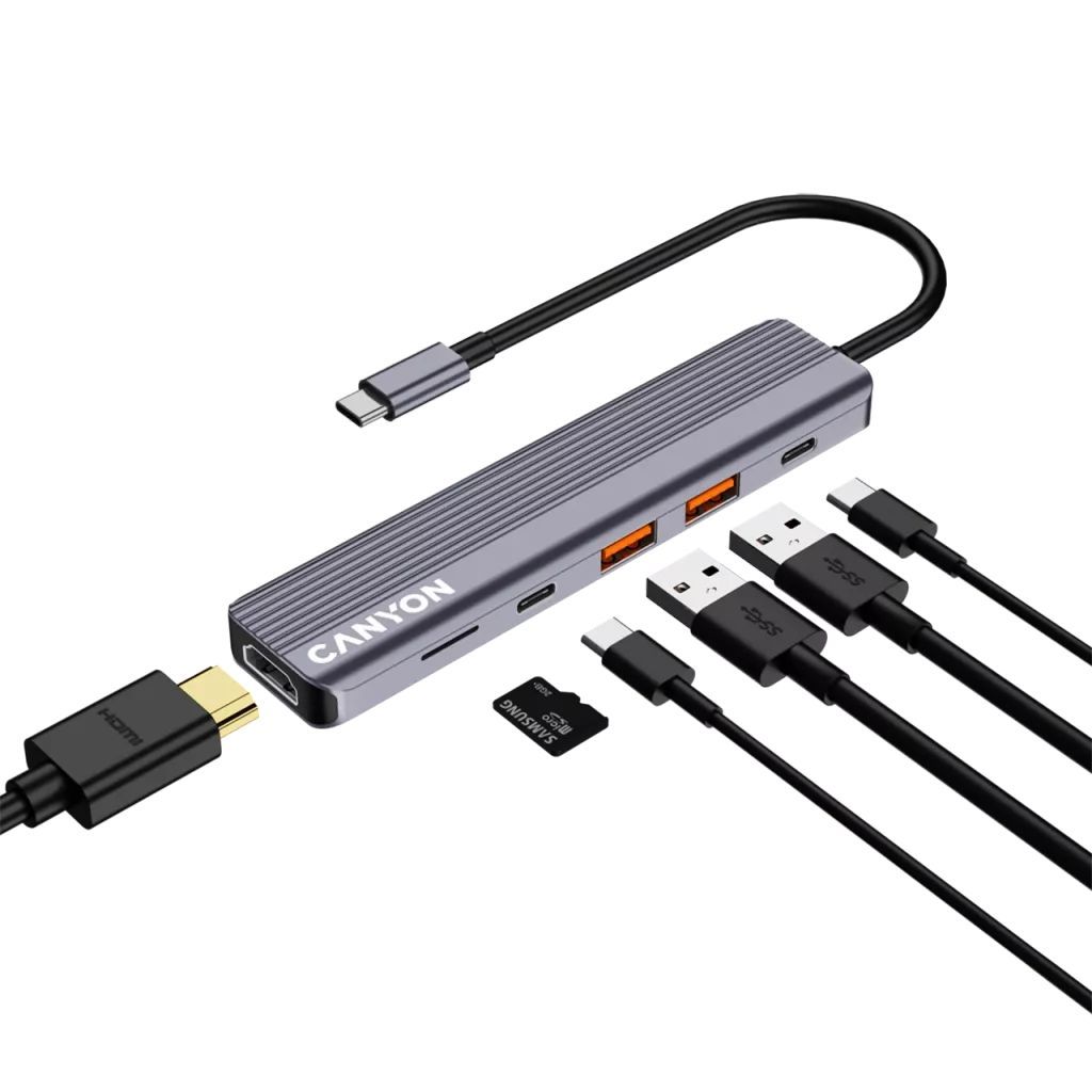 Canyon DS-17 6in1 4k USB-C Grey