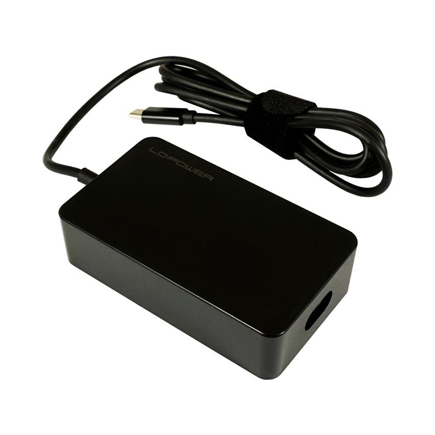 LC Power LC-NB-GAN-65-C 65W USB-C Notebook Power Adapter Black