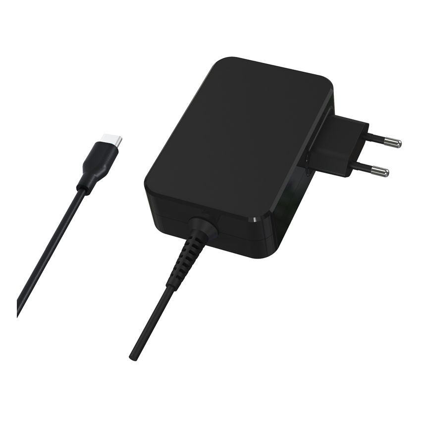 LC Power LC-NB-GAN-90-C 90W USB-C Notebook Power Adapter Black