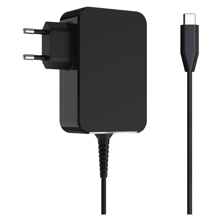 LC Power LC-NB-GAN-90-C 90W USB-C Notebook Power Adapter Black