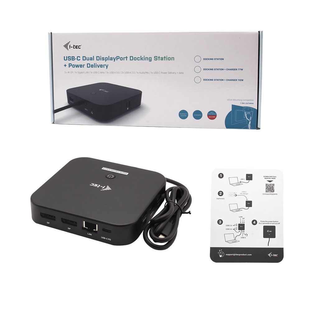 I-TEC USB-C Dual Display Docking Station with Power Delivery 100 W