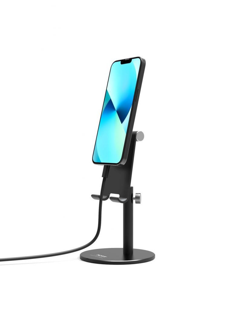 Port Designs Ergonomic desktop stand for smartphone Black