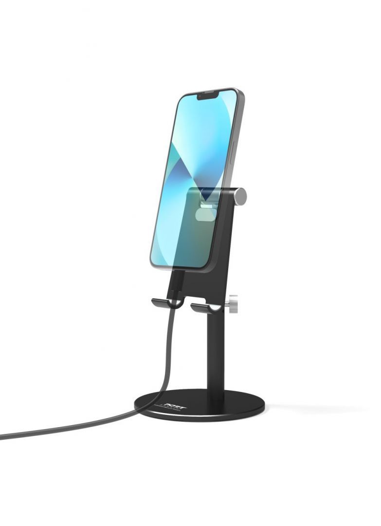 Port Designs Ergonomic desktop stand for smartphone Black