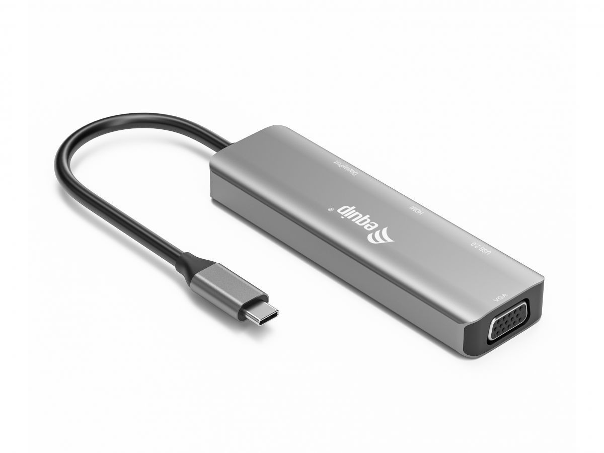 EQuip 133485 USB-C to HDMI/DisplayPort/VGA/USB Adapter