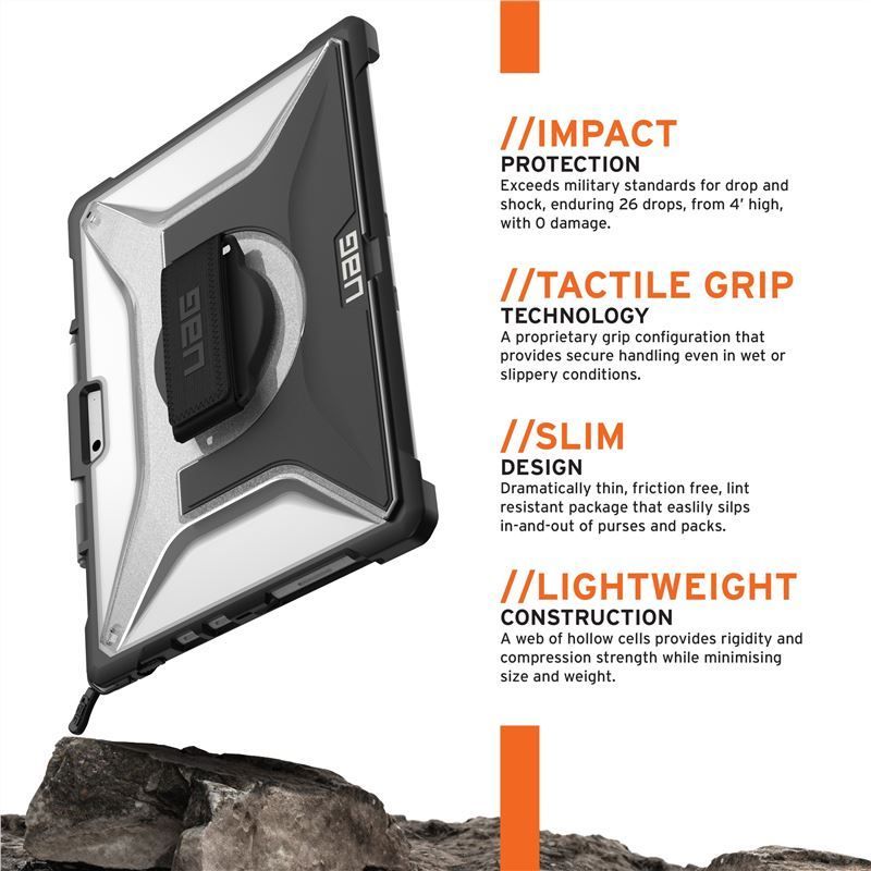 UAG Plasma with Handstrap, ice - Microsoft Surface Pro 8