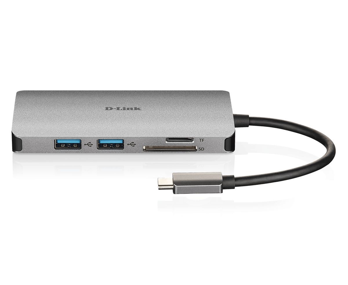 D-Link DUB-M810 8-in-1 USB-C Hub with HDMI/Ethernet/Card Reader/Power Delivery