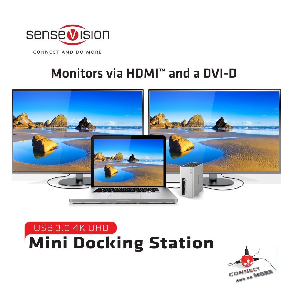 Club3D SenseVision USB 3.0 4K UHD Mini Docking Station