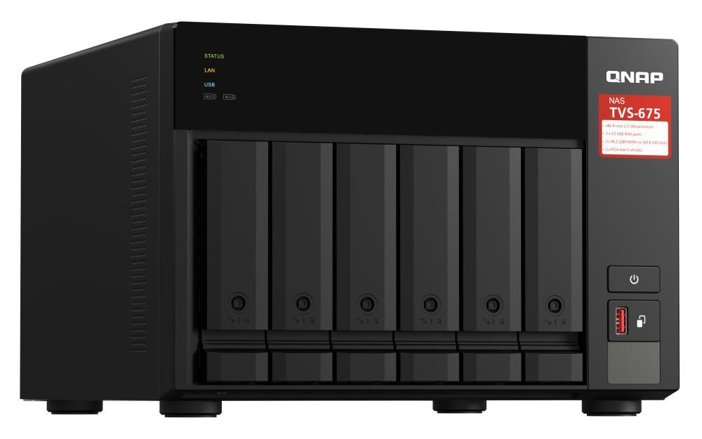 QNAP NAS TVS-675-8G (8GB) (6xHDD + 2xM.2 SSD)