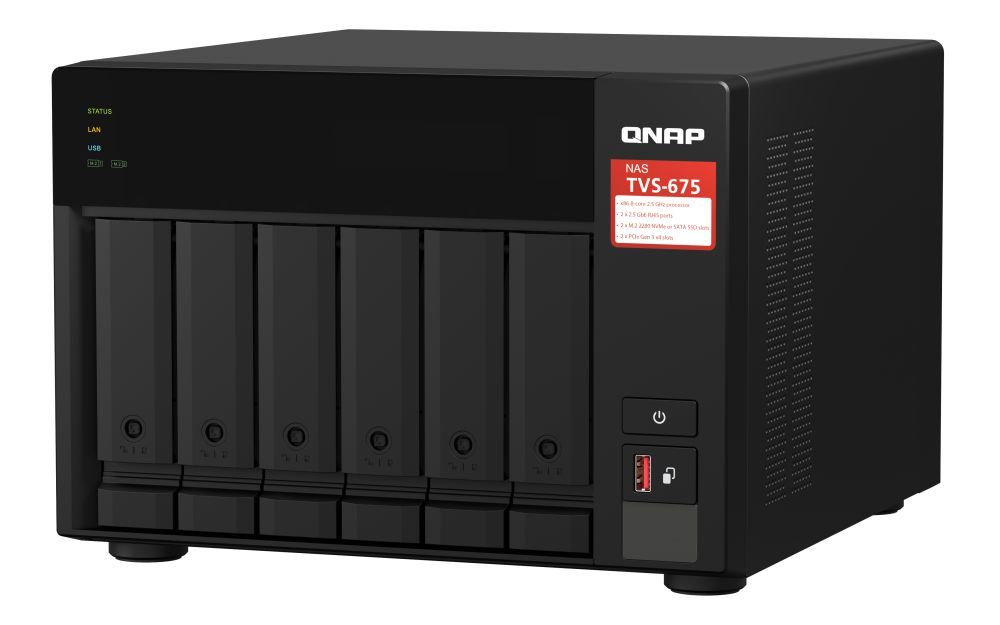 QNAP NAS TVS-675-8G (8GB) (6xHDD + 2xM.2 SSD)