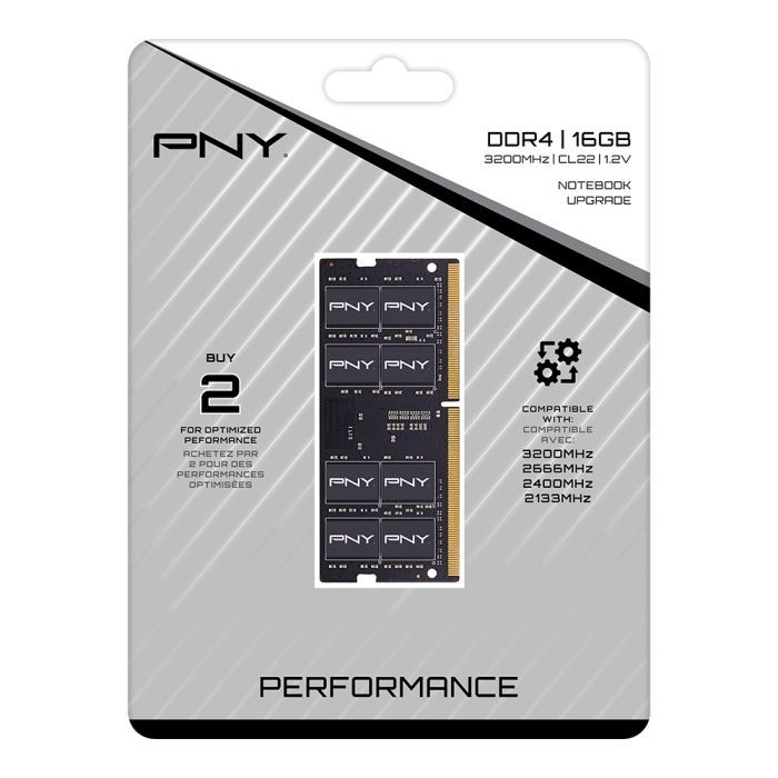 PNY 16GB DDR4 3200MHz SODIMM Black