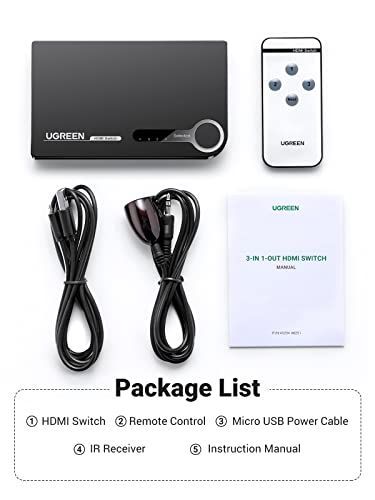 UGREEN 4K HDMI Switch 3-IN-1 Out HDMI Switcher