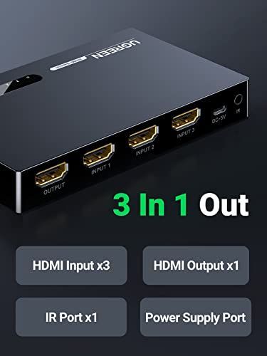 UGREEN 4K HDMI Switch 3-IN-1 Out HDMI Switcher