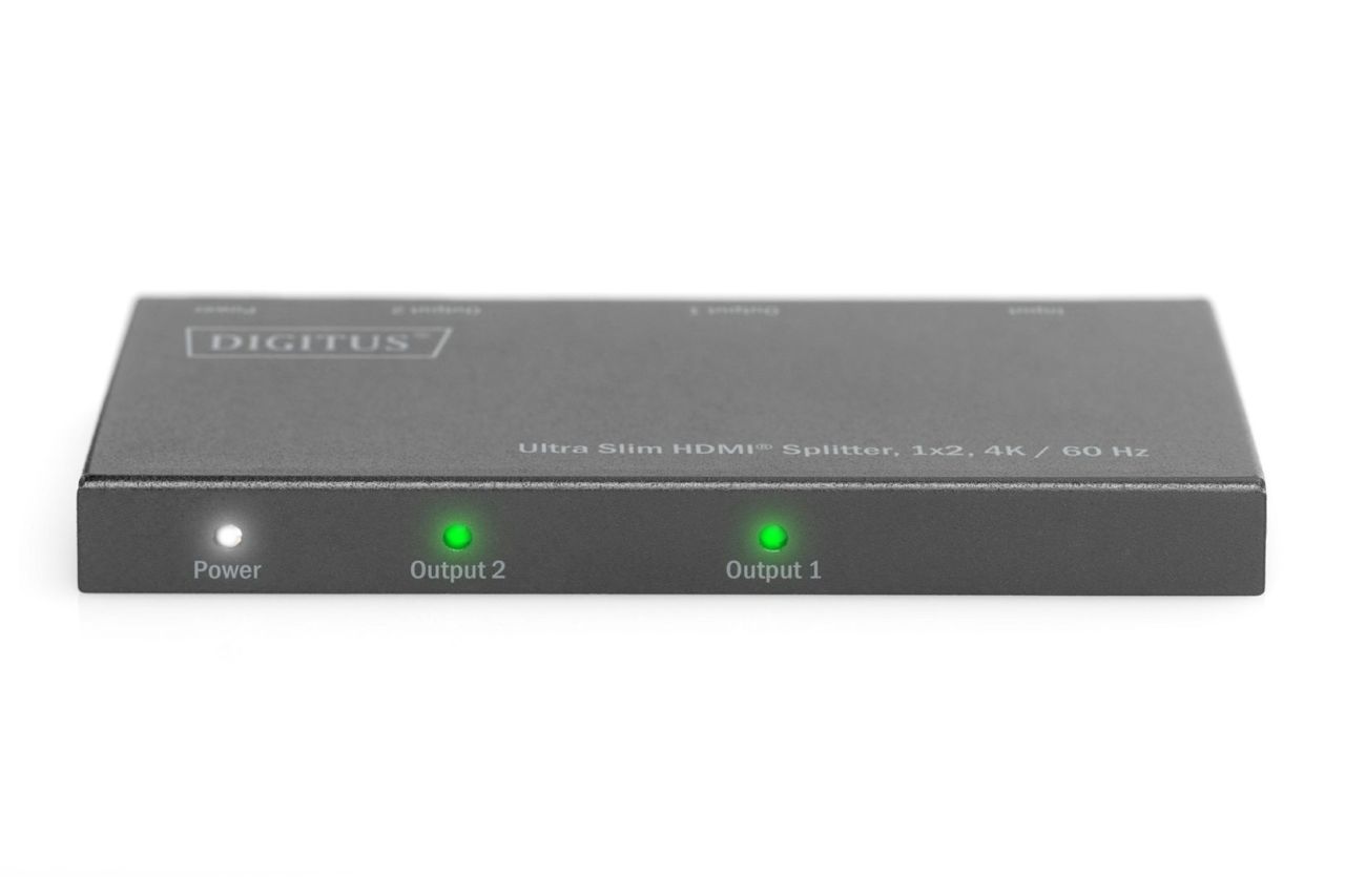 Digitus DS-45322 Ultra Slim HDMI Splitter 1x2 4K/60 Hz Digitus DS-45322 Ultra Slim HDMI Splitter 1x2 4K/60 Hz