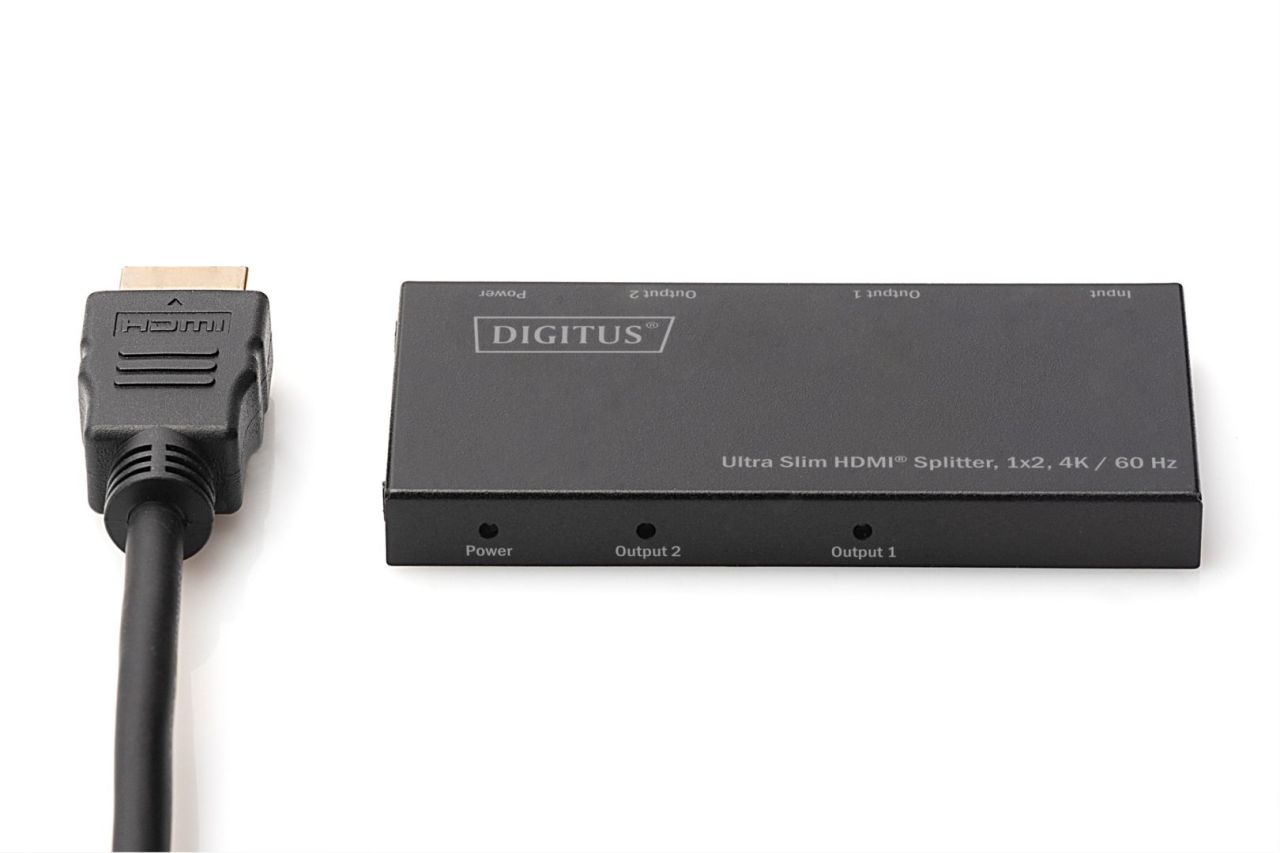 Digitus DS-45322 Ultra Slim HDMI Splitter 1x2 4K/60 Hz Digitus DS-45322 Ultra Slim HDMI Splitter 1x2 4K/60 Hz