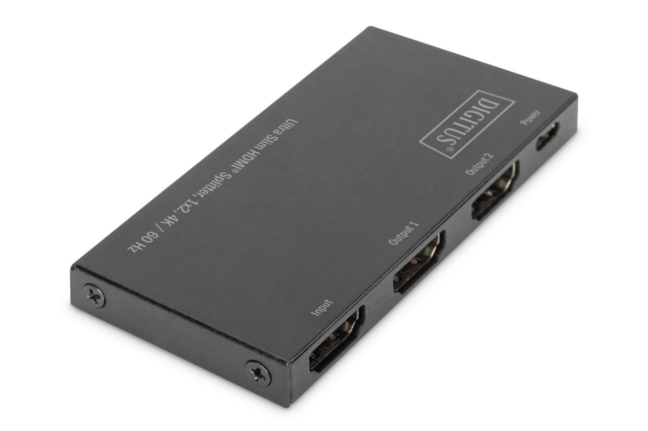 Digitus DS-45322 Ultra Slim HDMI Splitter 1x2 4K/60 Hz Digitus DS-45322 Ultra Slim HDMI Splitter 1x2 4K/60 Hz