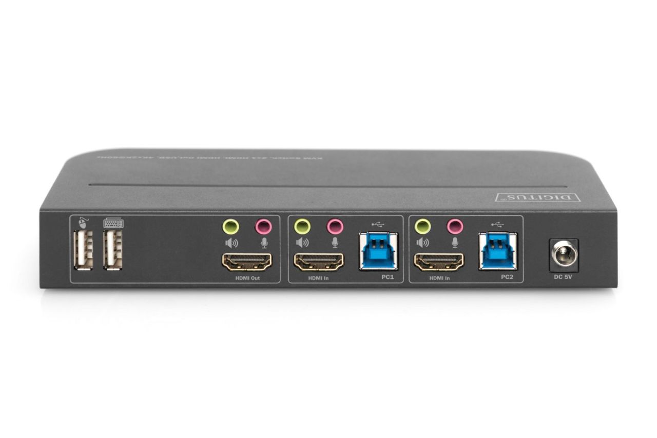 Digitus KVM Switch 2x1 HDMI HDMI Out USB 4Kx2K@60Hz Black Digitus KVM Switch 2x1 HDMI HDMI Out USB 4Kx2K@60Hz Black