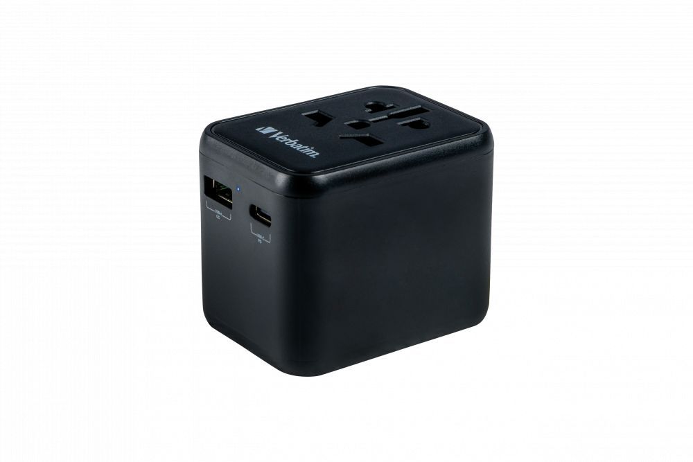 Verbatim Universal Travel Adapter UTA-02 Plug with USB-C PD & USB-A QC ports Verbatim Universal Travel Adapter UTA-02 Plug with USB-C PD & USB-A QC ports