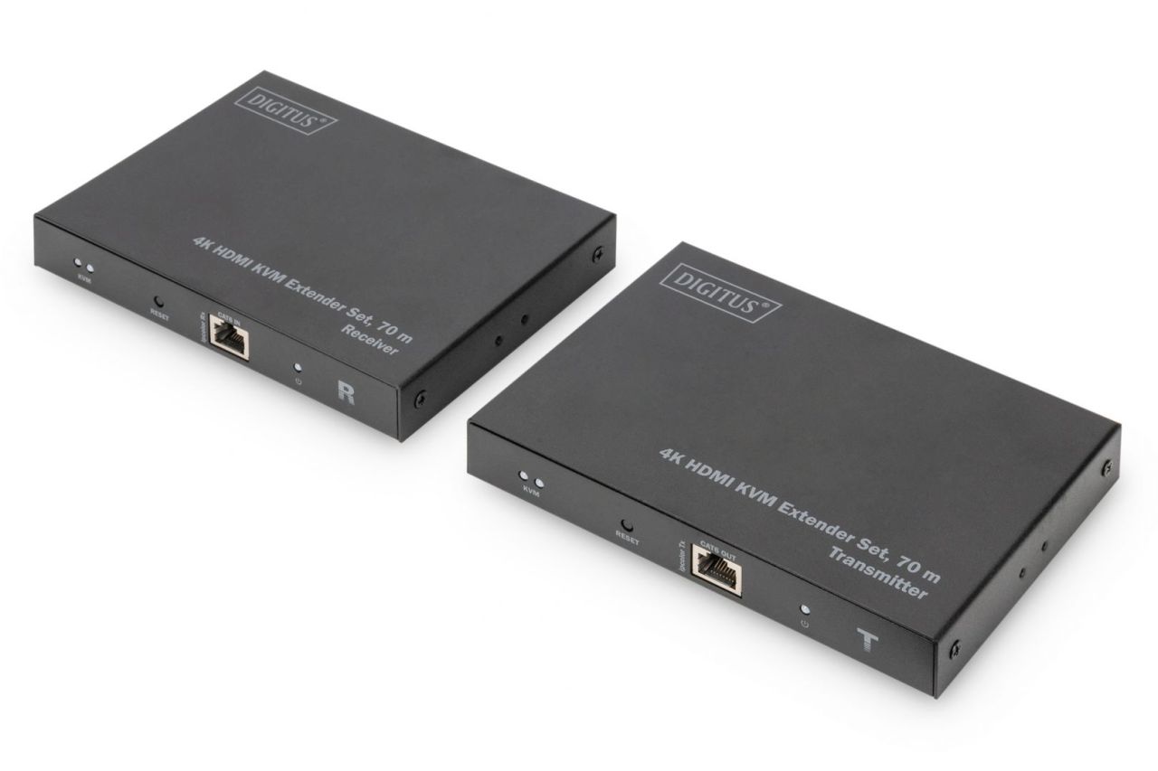 Digitus DS-55513 4K HDMI KVM Extender Set 70m Black Digitus DS-55513 4K HDMI KVM Extender Set 70m Black