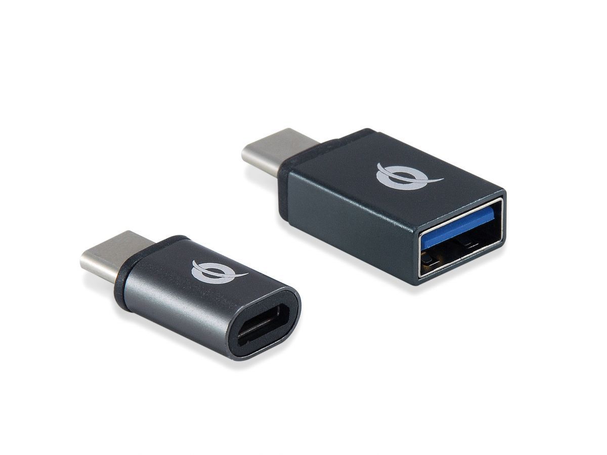 Conceptronic DONN04G USB-C OTG Adapter (2-Pack) (USB-C to USB-A & USB-C to microUSB)