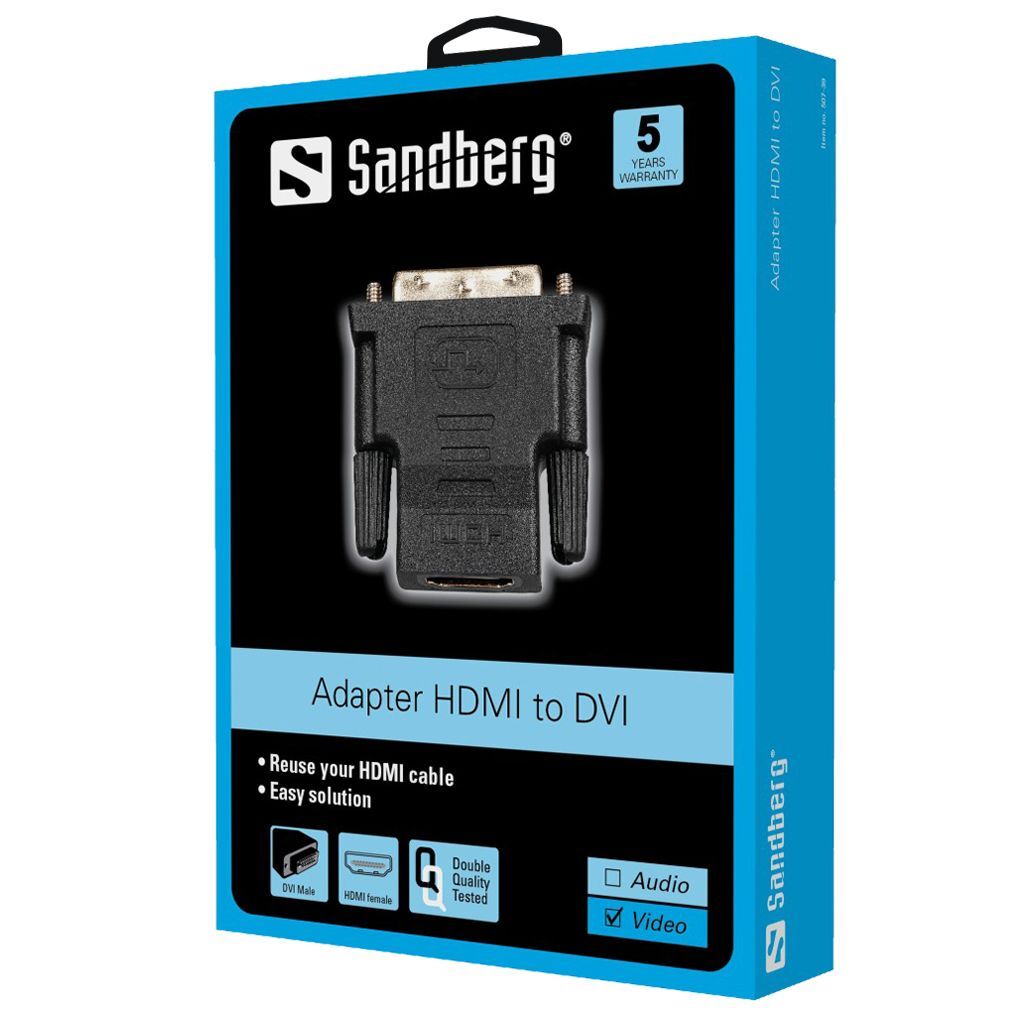 Sandberg Adapter DVI-M - HDMI-F Black