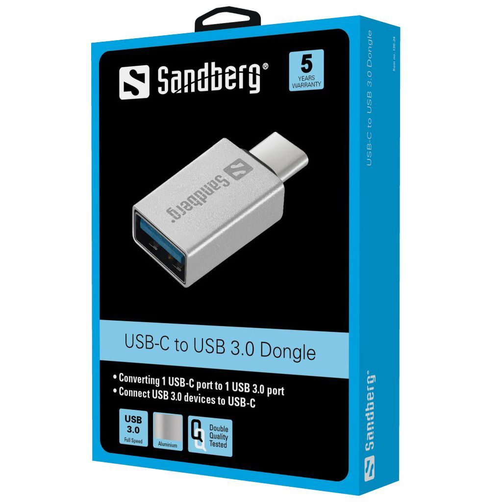 Sandberg USB-C to USB 3.0 Dongle Silver