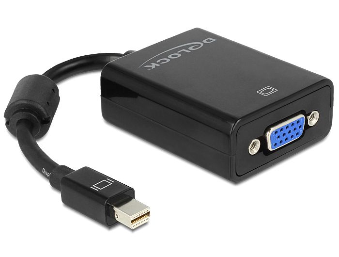 DeLock Adapter mini Displayport 1.2 male > VGA female Black DeLock Adapter mini Displayport 1.2 male > VGA female Black