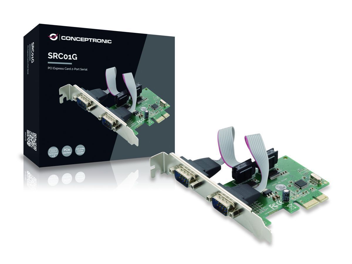 Conceptronic SRC01G 2-Port Serial PCIe Card