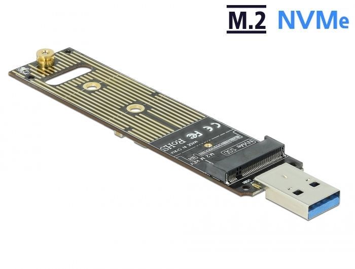 DeLock Converter for M.2 NVMe PCIe SSD with USB 3.1 Gen 2 DeLock Converter for M.2 NVMe PCIe SSD with USB 3.1 Gen 2