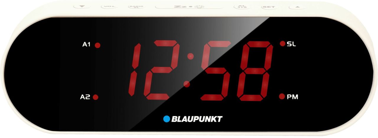 Blaupunkt CR6WH Digital Alarm Clock Black/White