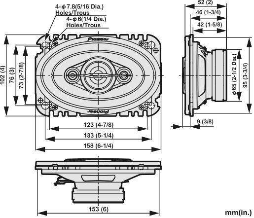 Pioneer TS-A4671F Autóhangszóró