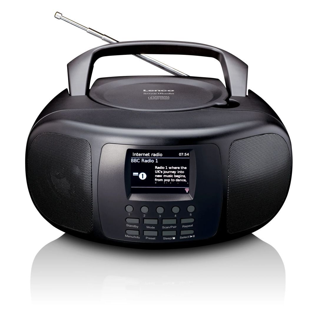 Lenco SCD-6000 Portable internet rádio with DAB+/FM Bluetoot, CD Player Black