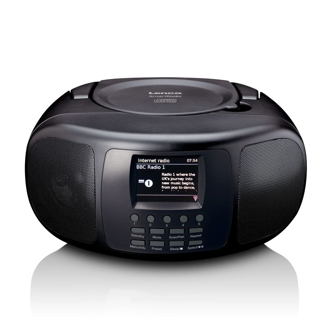 Lenco SCD-6000 Portable internet rádio with DAB+/FM Bluetoot, CD Player Black