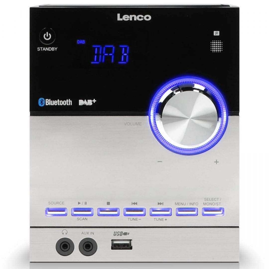 Lenco MC-150 Stereo with DAB+ FM CD Bluetooth & USB player Black