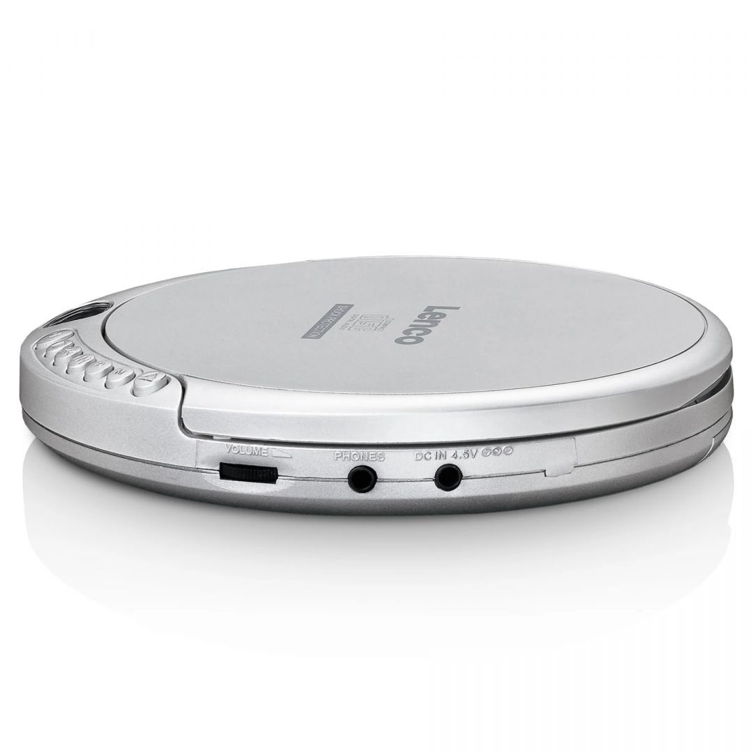 Lenco CD-201SI - Portable CD-Player with Anti-shock Silver