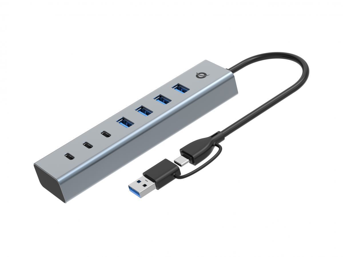 Conceptronic HUBBIES20G 7-Port USB 3.0 Hub Grey