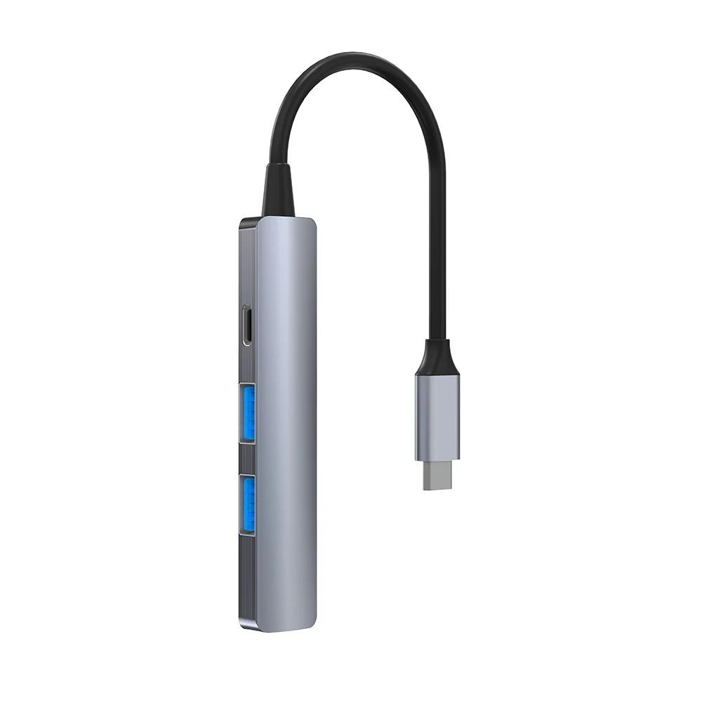 Tellur 4-portos USB3.0 HUB Aluminium Silver