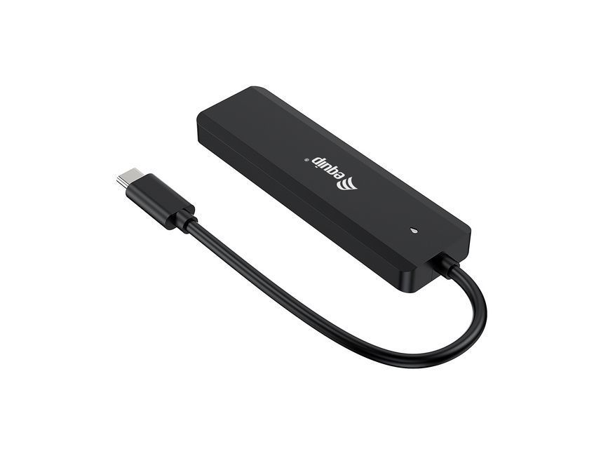 EQuip 4-portos USB3.2 HUB Black