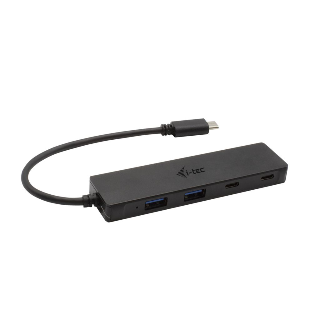 I-TEC 4-port USB-C Metal 2xUSB 3.0+2xUSB-C Hub Black