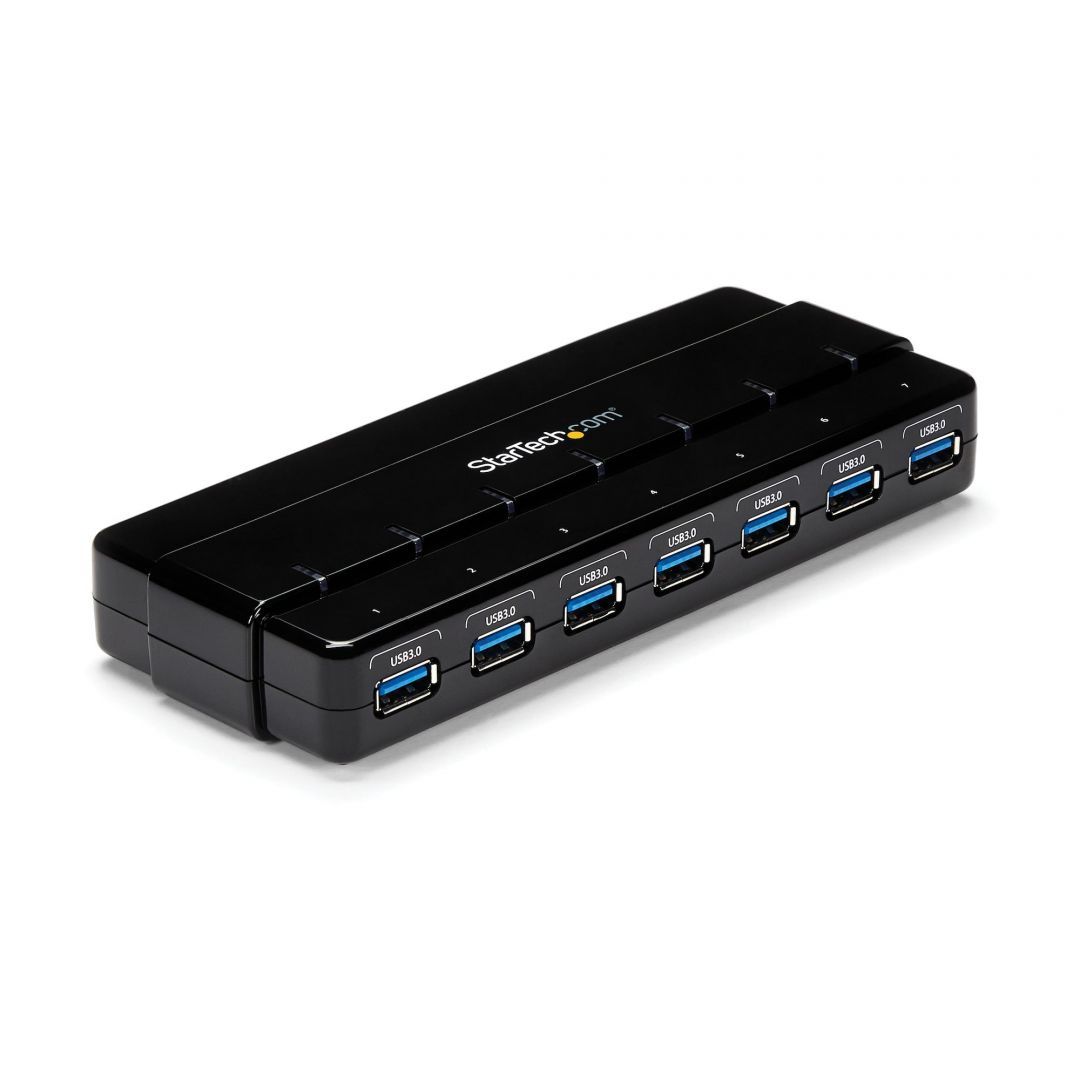 Startech 7-portos USB3.0 HUB Black