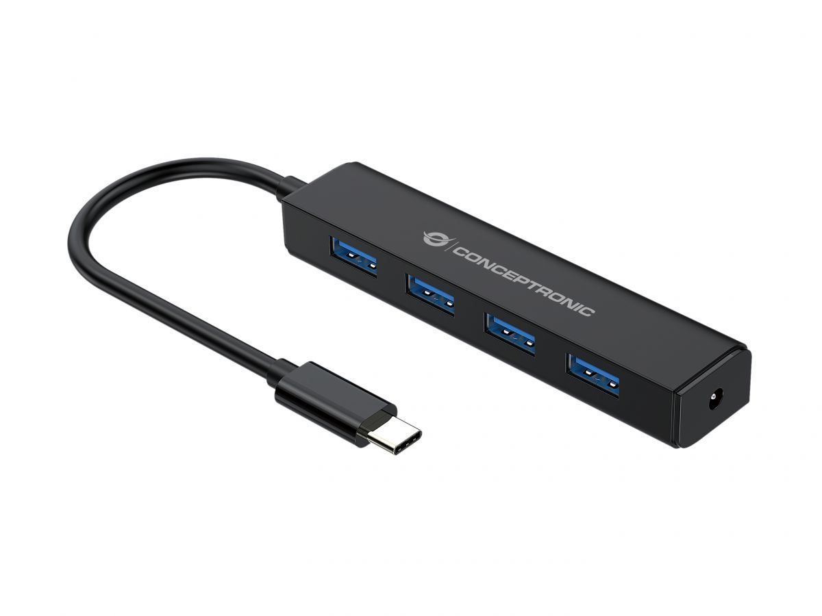 Conceptronic 4-Port USB 3.2 HUB Black