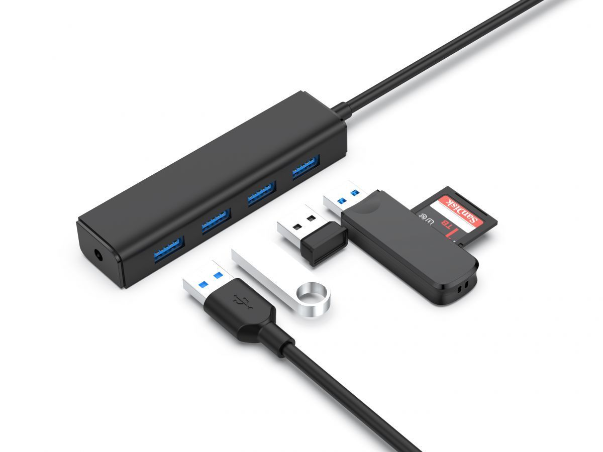 Conceptronic 4-Port USB 3.2 HUB Black