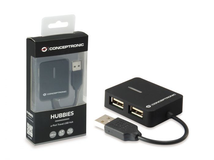 Conceptronic 4-Port USB 2.0 HUB Black