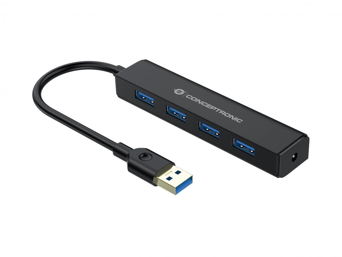 Conceptronic 4-Port USB 3.0 HUB Black